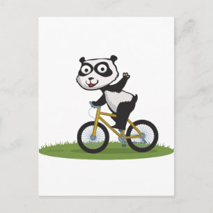 Postal Panda Bear Biker
