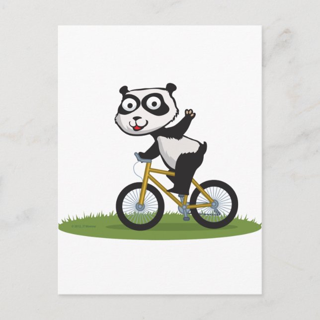Postal Panda Bear Biker (Anverso)