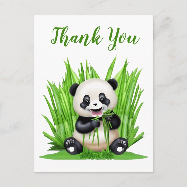 Postal Panda Bear gracias (Anverso)
