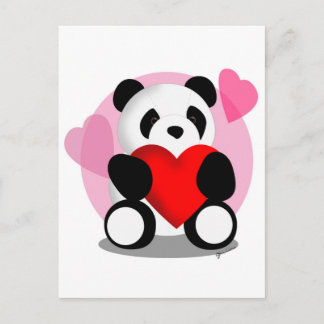Postal Panda Bear Love