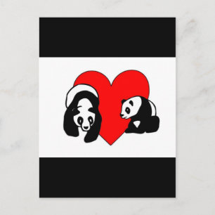 Postal Panda Bear Love