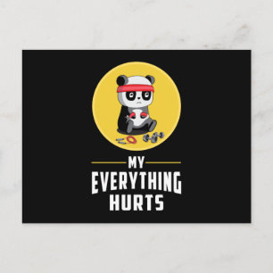 Postal Panda Bear Pandas Cute Animal Paw Sports Gift Idea