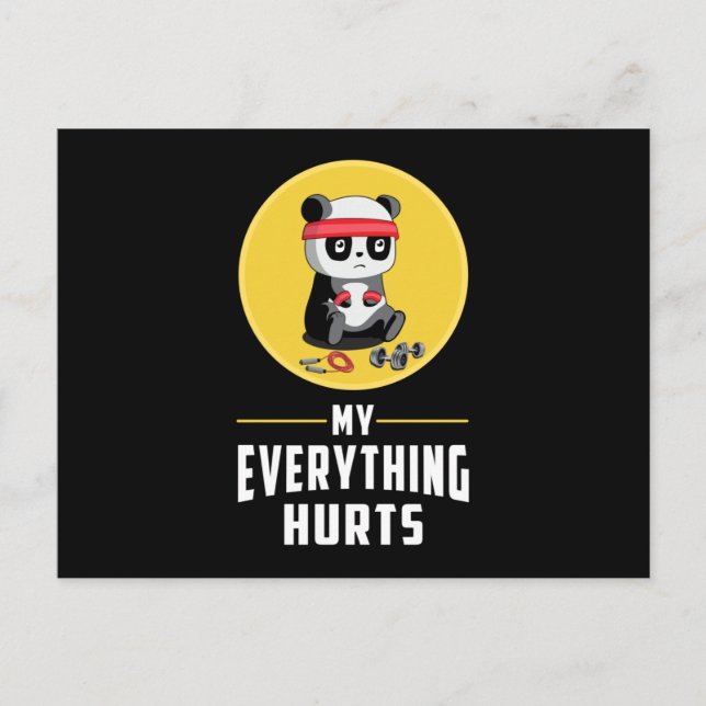 Postal Panda Bear Pandas Cute Animal Paw Sports Gift Idea (Anverso)