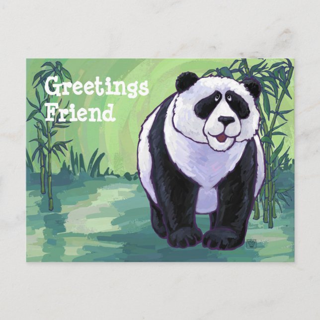 Postal Panda Bear Stationery (Anverso)