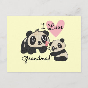 Postal Panda Bears I Love Grandma