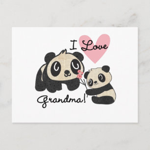 Postal Panda Bears I Love Grandma