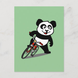 Postal Panda Ciclismo Adorable