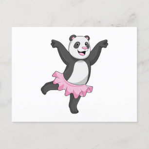 Postal Panda como Ballerina en el ballet