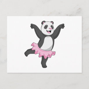 Postal Panda como Ballerina en el ballet