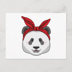 Postal Panda con Bandana