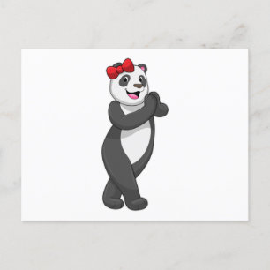 Postal Panda con cinta