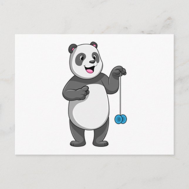Postal Panda con Yo-yo (Anverso)
