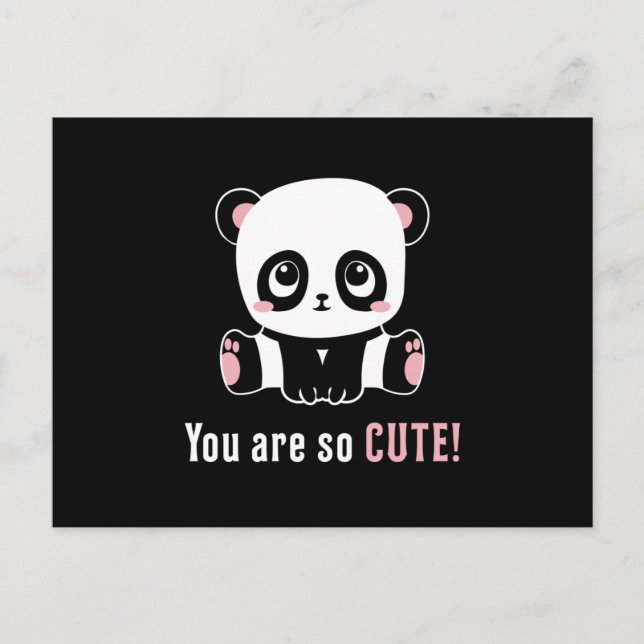Postal Panda Cute Bear Animal Pandas Paw Funny Gift Idea (Anverso)