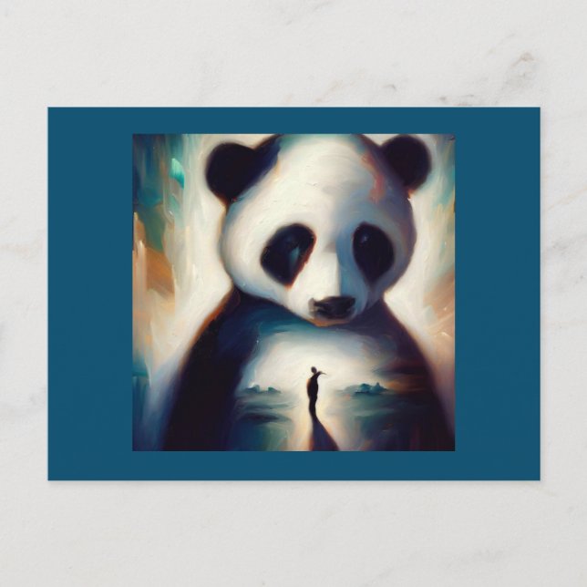 Postal Panda de animales espirituales 1 (Anverso)