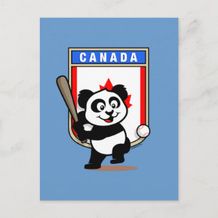 Postal Panda de béisbol de Canadá
