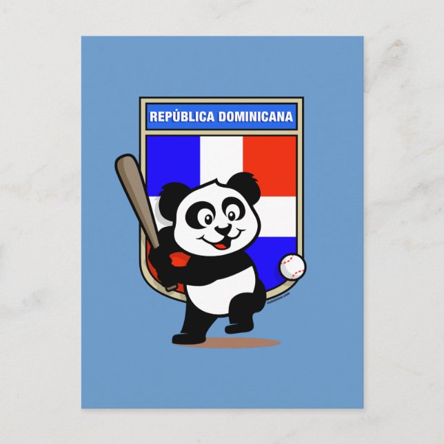 Postal Panda de Béisbol de República Dominicana (Anverso)