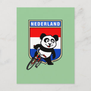 Postal Panda de ciclismo holandés