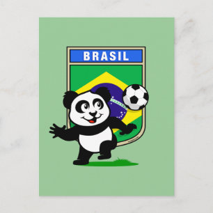 Postal Panda de fútbol de Brasil