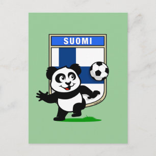 Postal Panda de fútbol de Finlandia