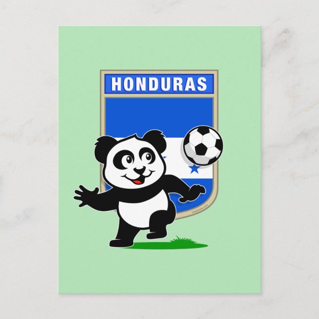 Postal Panda de fútbol de Honduras (Anverso)