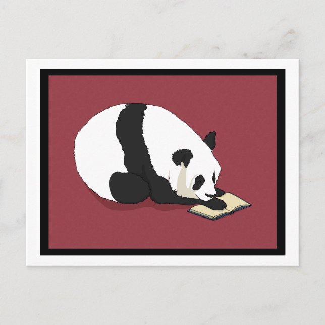 Postal Panda de la lectura (Anverso)