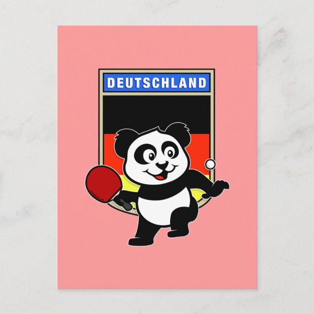 Postal Panda de tenis de mesa de Alemania (Anverso)