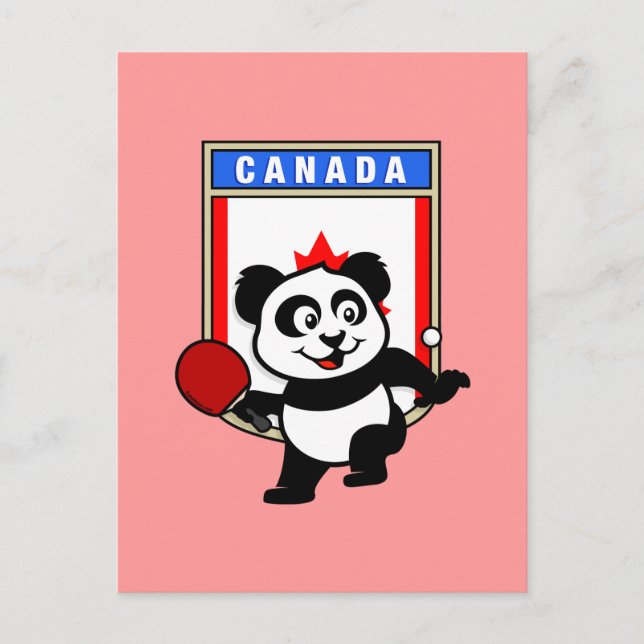 Postal Panda de tenis de mesa de Canadá (Anverso)