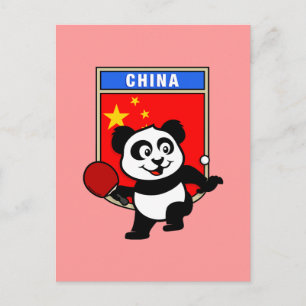 Postal Panda de tenis de mesa de China