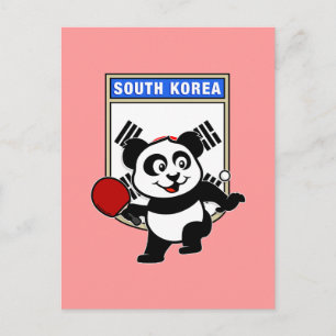 Postal Panda de tenis de mesa de Corea del Sur