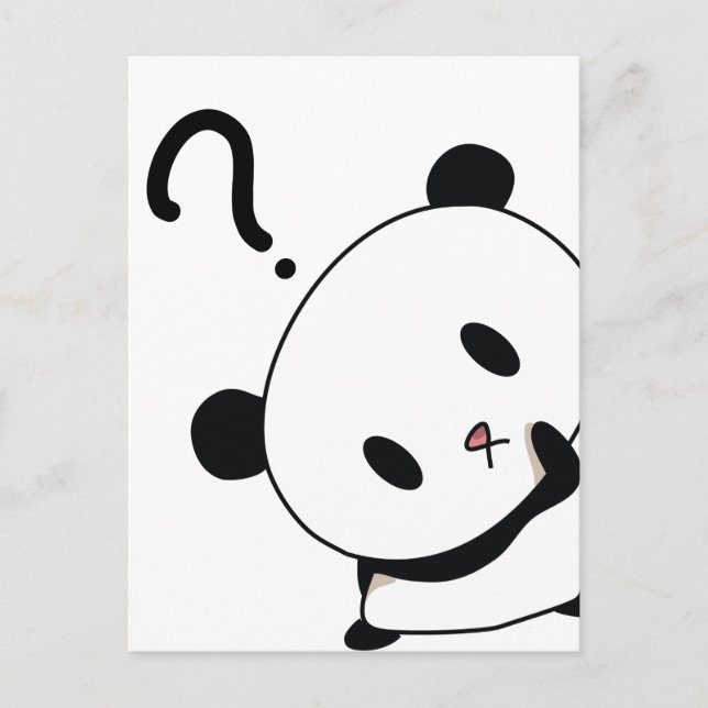 Postal panda de turno de preguntas (Anverso)