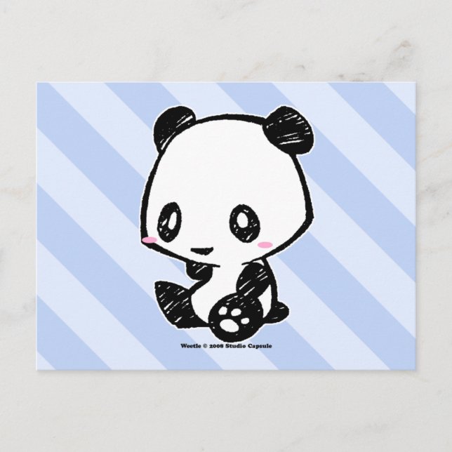 Postal Panda de Weetle (Anverso)