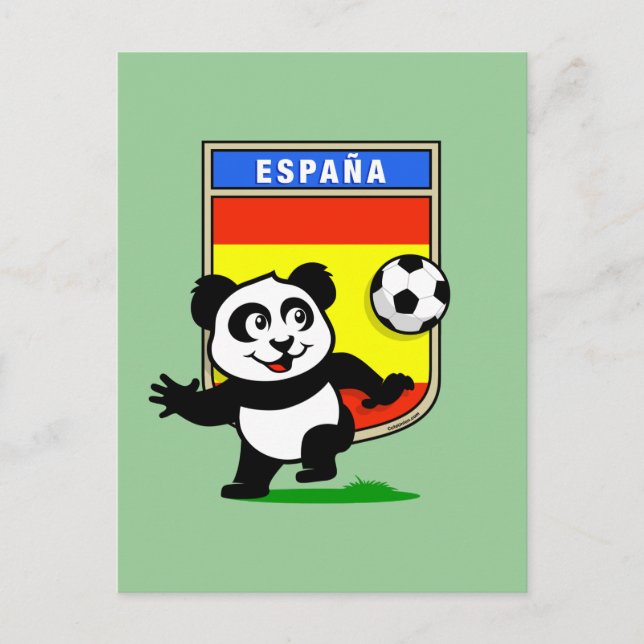 Postal Panda del fútbol de España (Anverso)