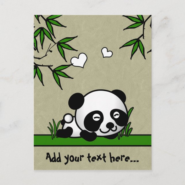 Postal Panda desprevenido (Anverso)