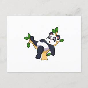 Postal Panda en árbol