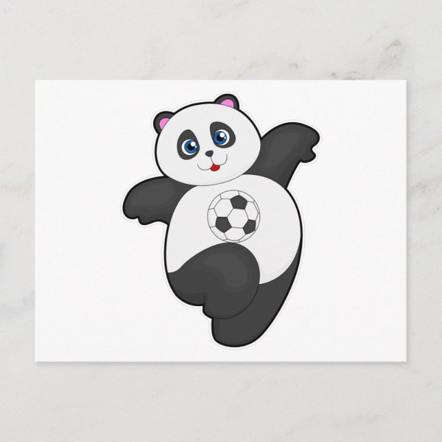 Postal Panda en deportes de fútbol (Anverso)