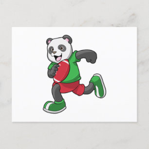 Postal Panda en fútbol con equipamiento