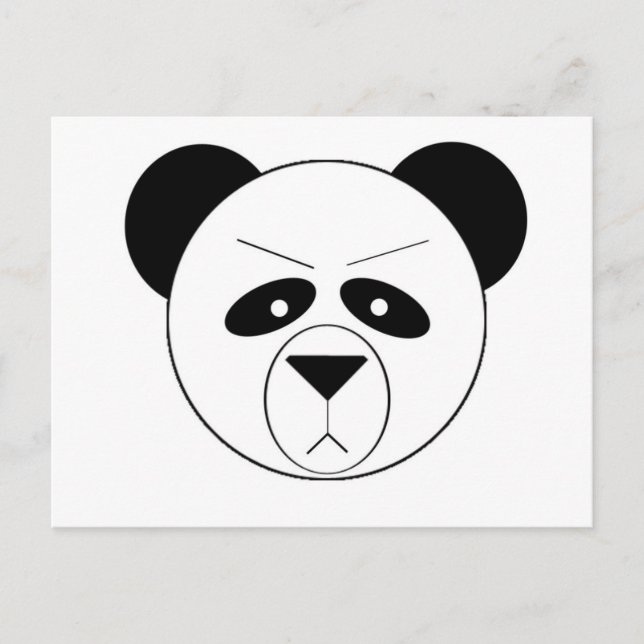Postal Panda gruñona (Anverso)