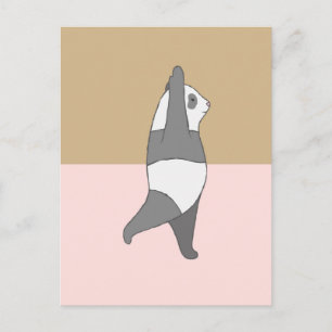 Postal Panda haciendo yoga