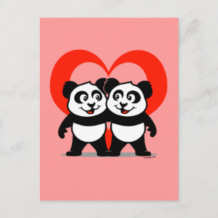 Postal Panda Heart
