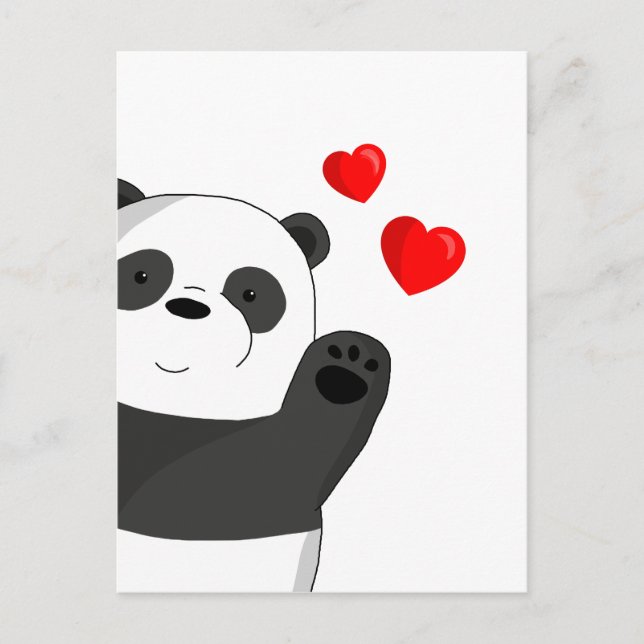 Postal Panda linda (Anverso)