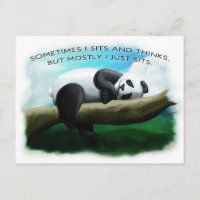 Panda que se sienta