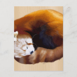 Postal panda rojo
