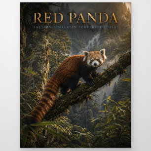 Postal Panda Rojo Bosque Himalayo ANIMALES