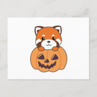 Panda Rojo En Calabaza Cute Pandas Feliz Halloween