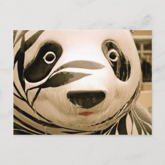 Postal Panda Sepia cubierta de hielo