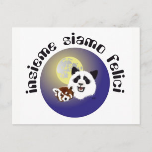Postal Panda Treffen Postkarte