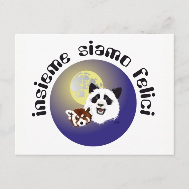Postal Panda Treffen Postkarte (Anverso)
