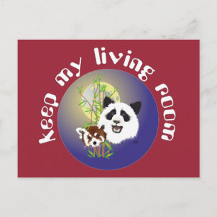 Postal Panda Treffen Postkarte