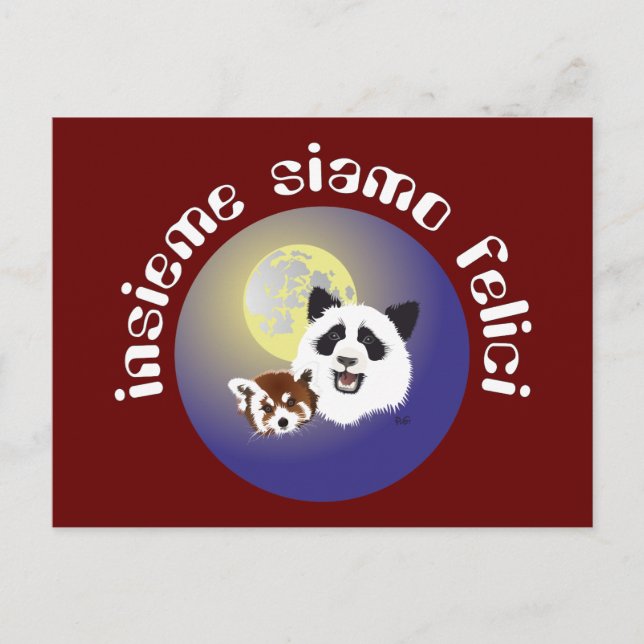Postal Panda Treffen Postkarte (Anverso)