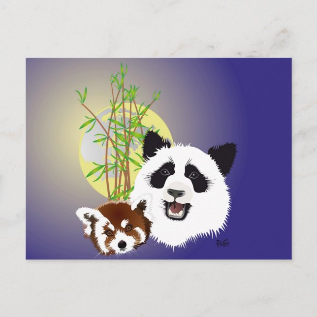 Postal Panda Treffen Postkarte (Anverso)